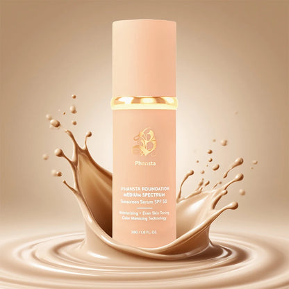 4-in-1 Foundation Liquid SPF 50+ Full Coverage Concealer Long-lasting Waterproof  Professional Concealing Face Dark Circle